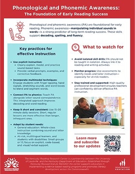 Phonological and Phonemic Awareness: The Foundation of Early Reading Success